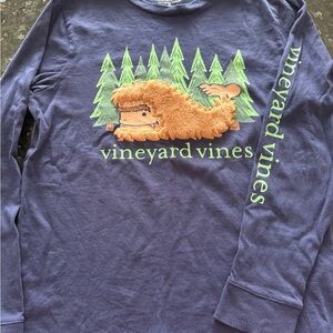 Vineyard Vines kids Navy Shirt with Bigfoot Design size medium